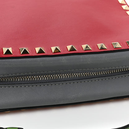 Valentino Garavani Vitello Colorblock Rockstud Camera Crossbody Bag Deep Rose Clover 11 of 12