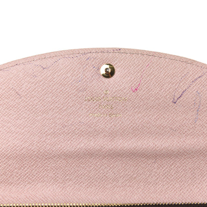 Louis Vuitton Damier Ebene Caissa Wallet Rose Ballerine 8 of 9