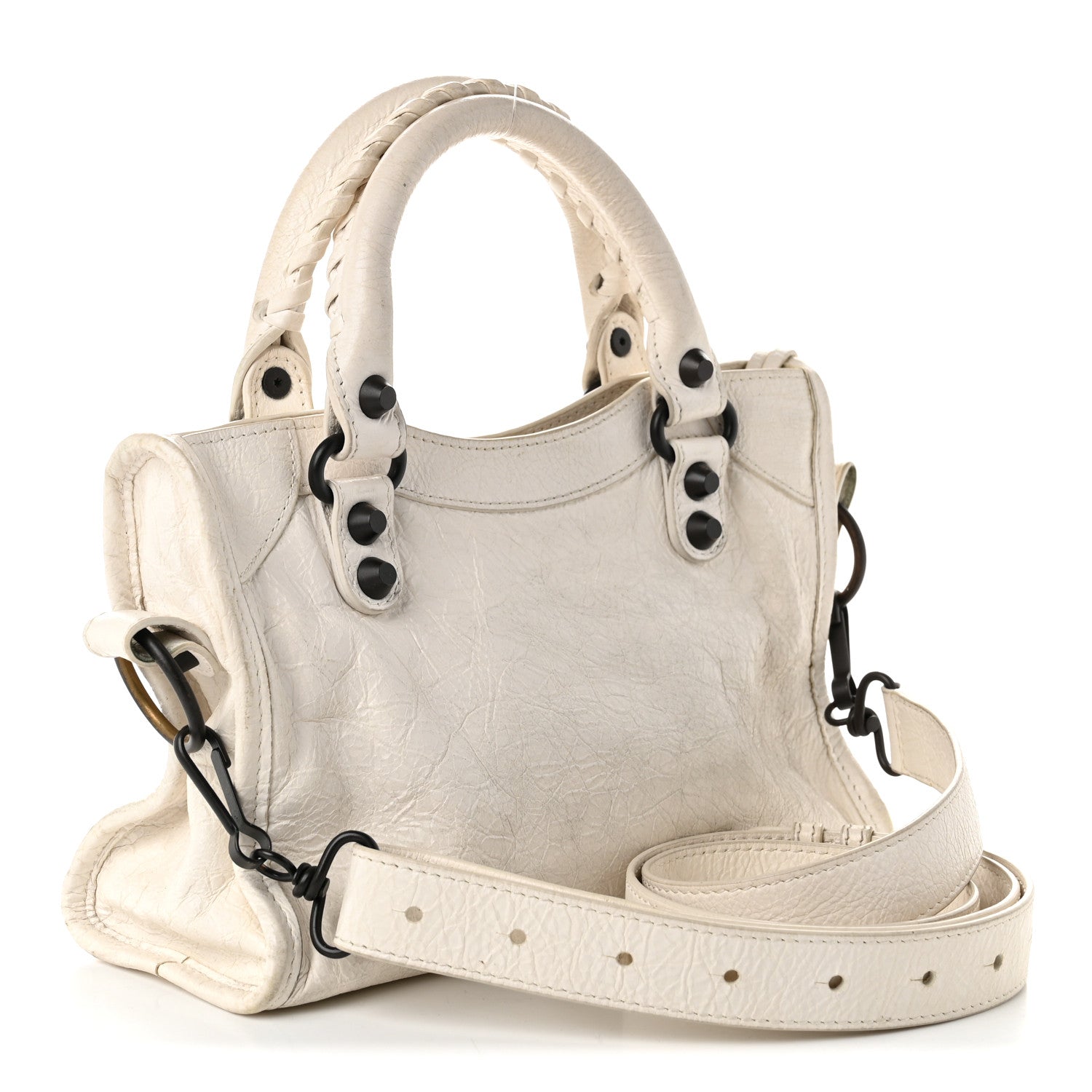 Balenciaga Agneau Arena Classic Hardware Le City Mini  White 3 of 12