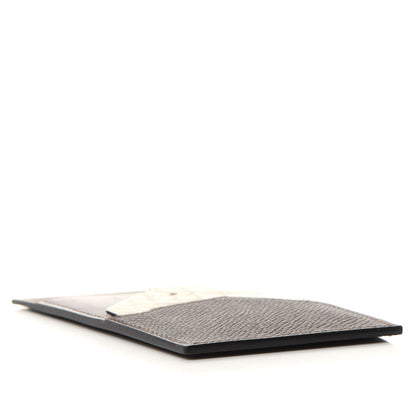 Hermes Epsom Matte Alligator Swift Les Petits Chevaux Card Holder Etoupe Etain Beton Black 4 of 5