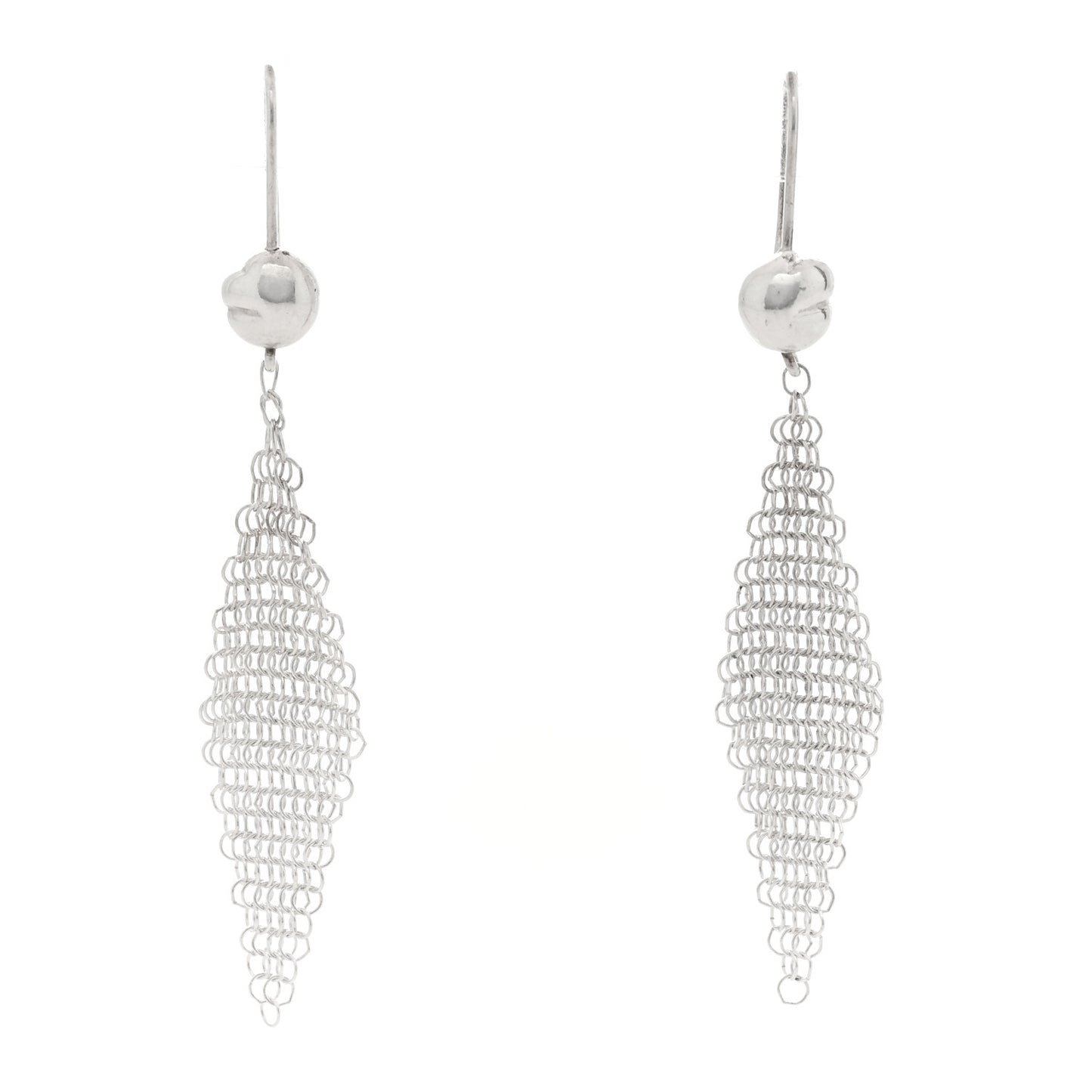 Sterling Silver Small Elsa Peretti Mesh Earrings