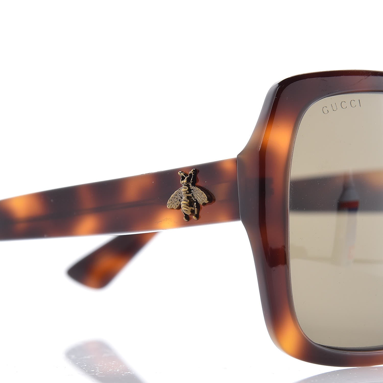 Gucci Acetate Square GG 0096SA Sunglasses Havana 8 of 9