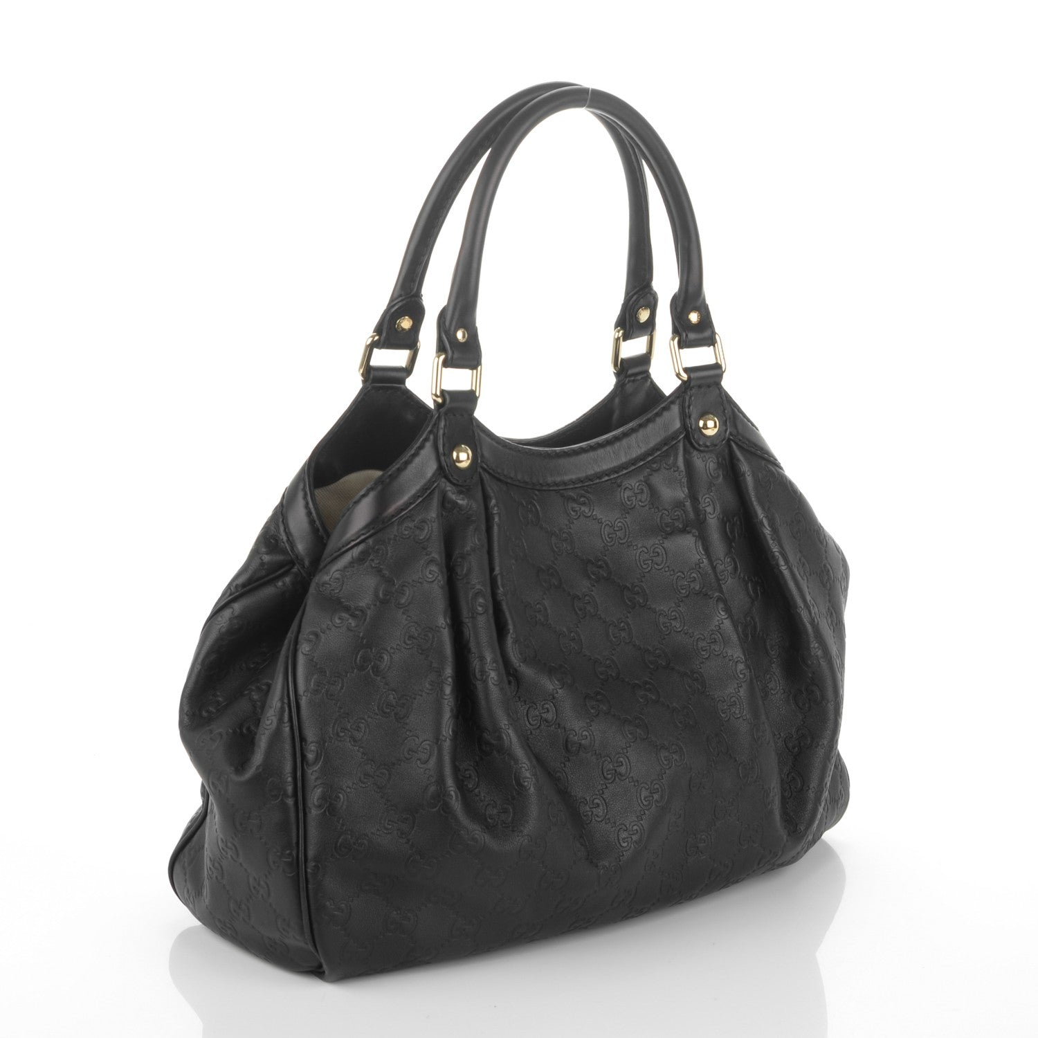 Gucci Guccissima Medium Sukey Tote Black 3 of 7