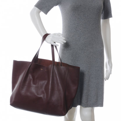 Celine Leather Cabas Horizontal Tote Burgundy 2 of 7