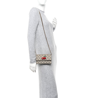 Gucci GG Supreme Monogram Mini Cherry Chain Bag 2 of 9