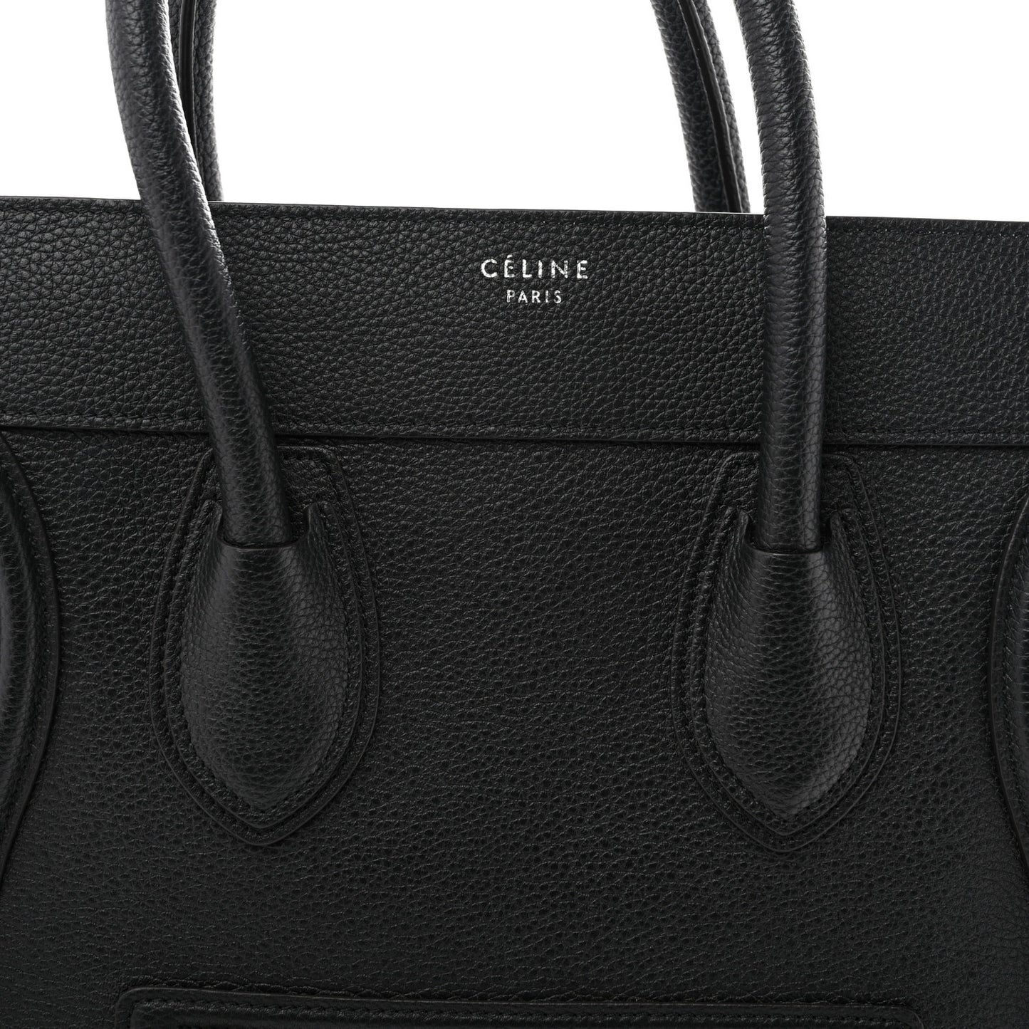 Drummed Calfskin Mini Luggage Black