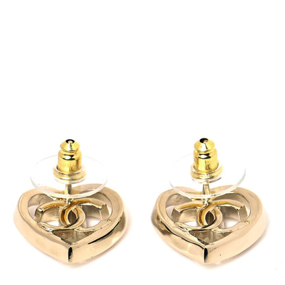 Chanel Metal CC Heart Coco In Love Earrings Gold 3 of 4