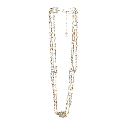 Chanel Pearl Multi Strand Long Necklace Gold 2 of 6