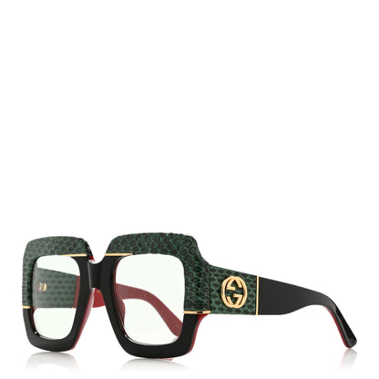 Gucci Snakeskin Acetate Square Sunglasses GG0484S Multicolor 1 of 8