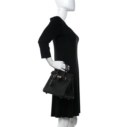 Hermes Ostrich Birkin 25 Black 2 of 11