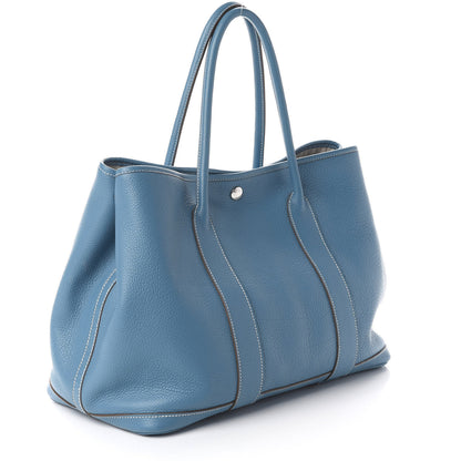 Hermes Buffle Sindhu Garden Party MM 36 Azur 2 of 9