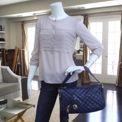Marc Jacobs Patent Quilted Ursula Hobo Midnight 2 of 11