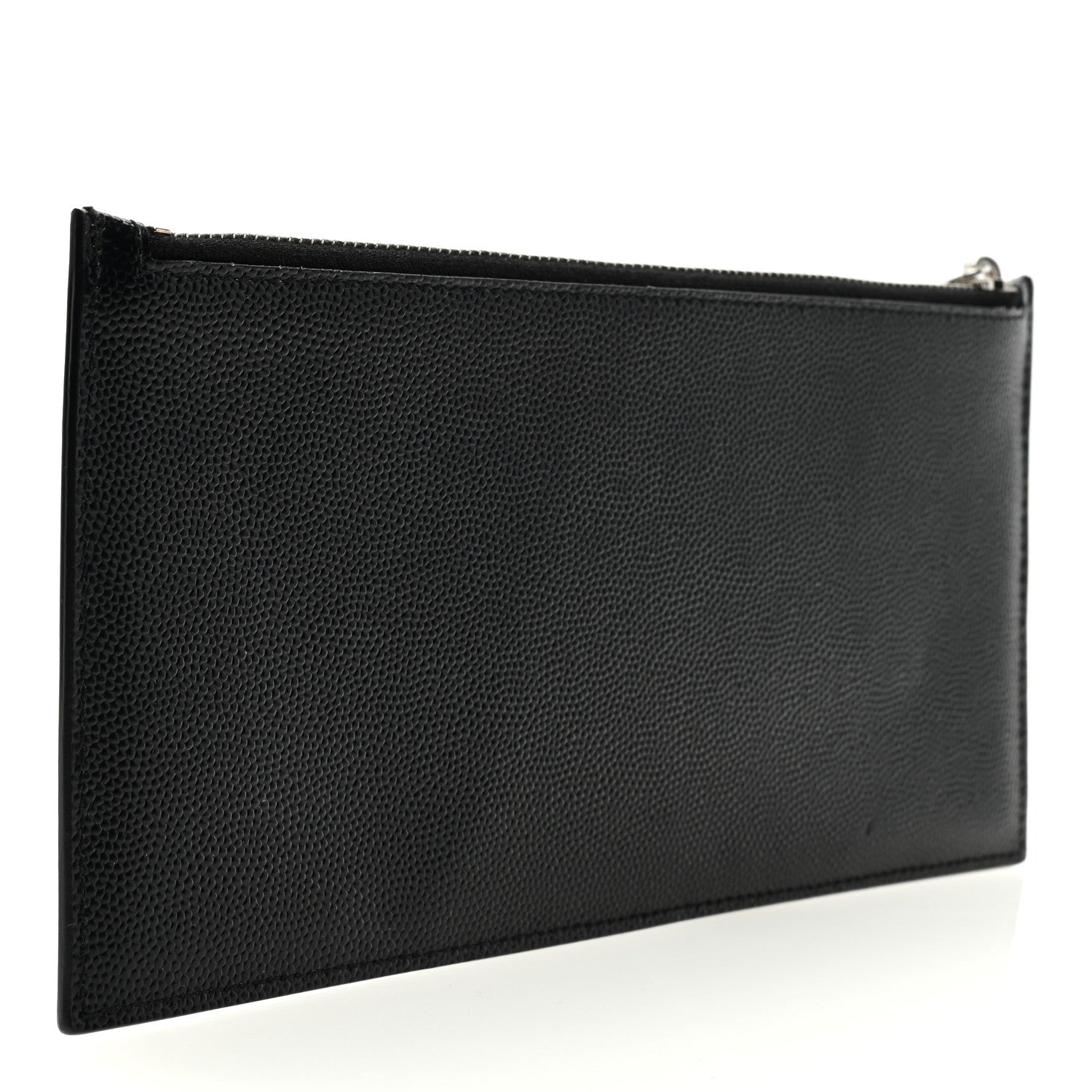 Saint Laurent Grained Calfskin Zip Pouch Tech Card Holder Black 3 of 6