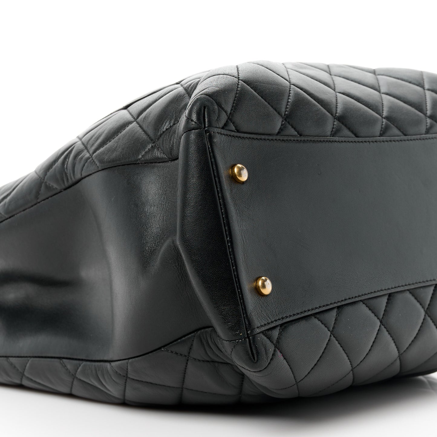 Lambskin Quilted Trendy CC Tote Black