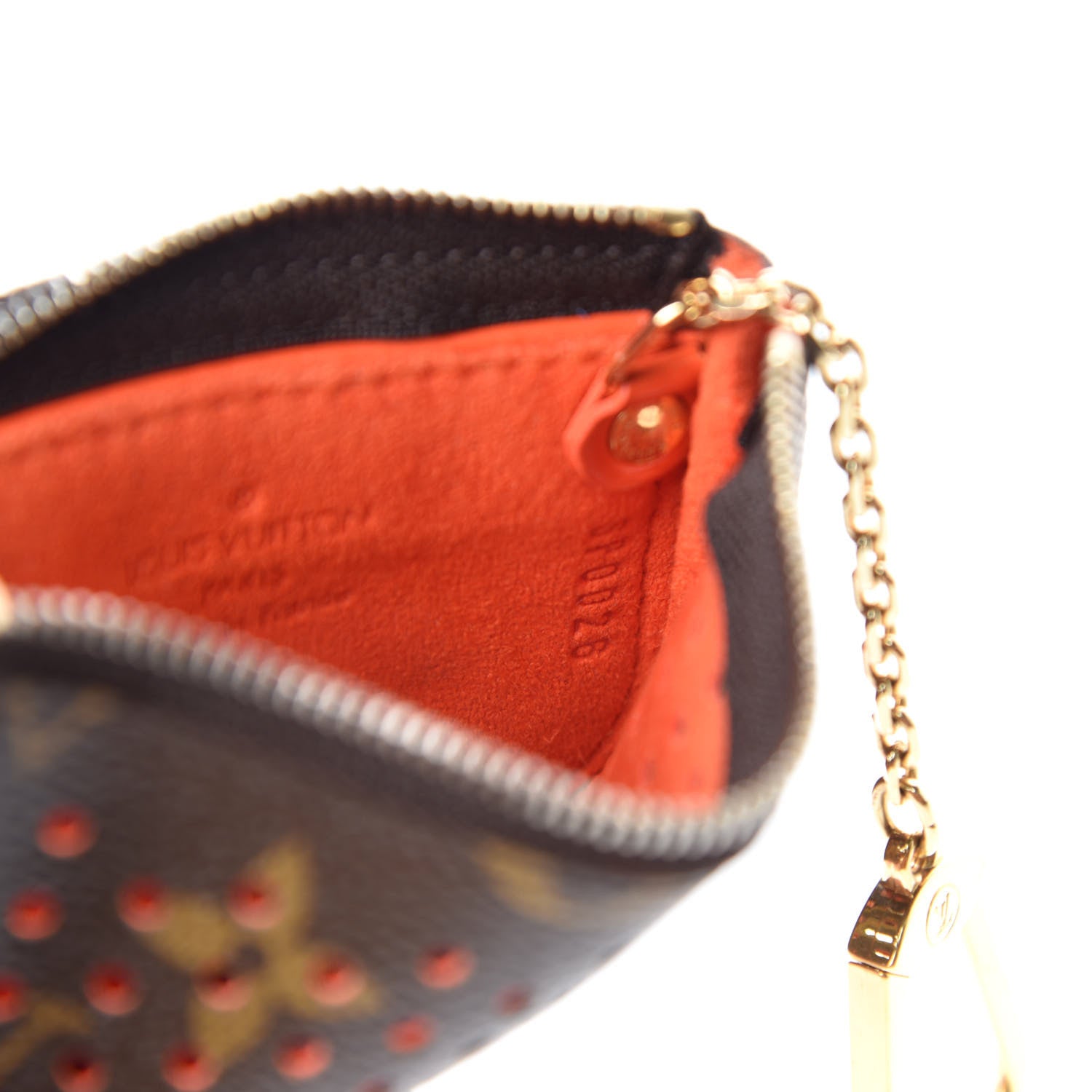 Louis Vuitton Monogram Perforated Key Pouch Orange 7 of 7