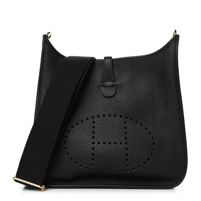 Hermes Taurillon Clemence Evelyne III PM Black 1 of 10