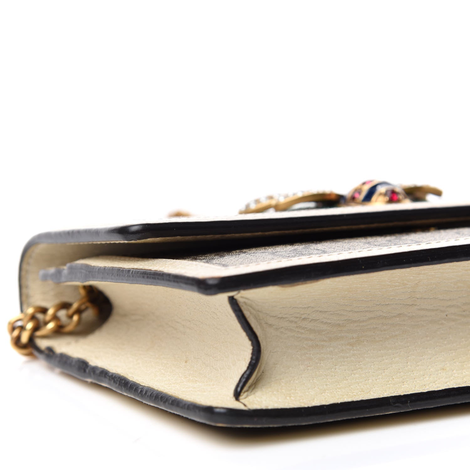 Gucci GG Supreme Monogram Web Queen Margaret Chain Wallet White 7 of 11