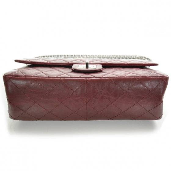 Chanel Distressed Leather 2.55 Reissue 226 Flap Bordeaux 4 of 9