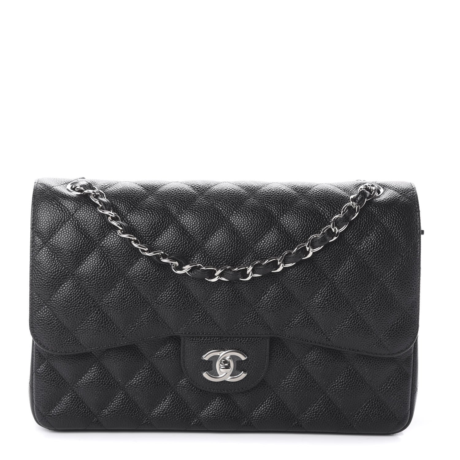 Chanel Caviar Quilted Jumbo Double Flap Black 1 of 9