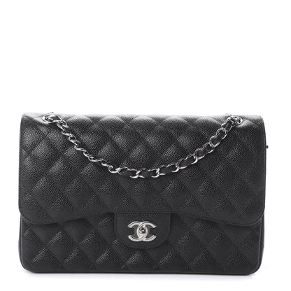 Chanel Caviar Quilted Jumbo Double Flap Black 1 of 9
