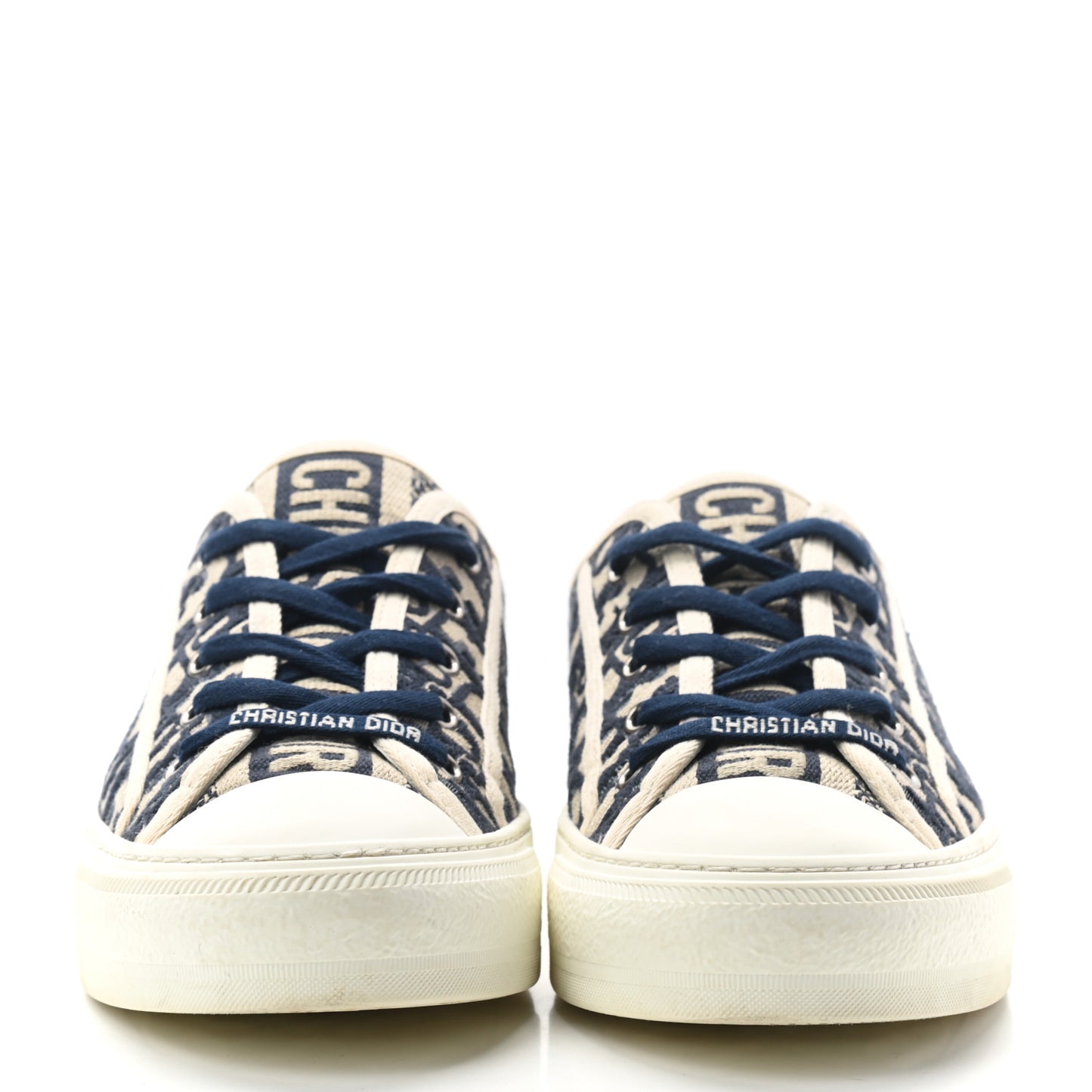 Canvas Oblique Walk'N'Dior Low Top Sneakers 40 Deep Blue