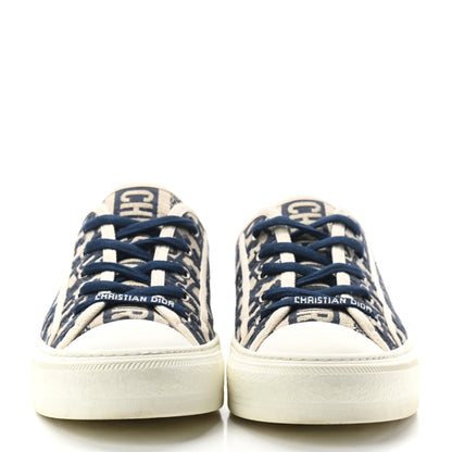 Christian Dior Canvas Oblique Walk'N'Dior Low Top Sneakers 40 Deep Blue 2 of 8