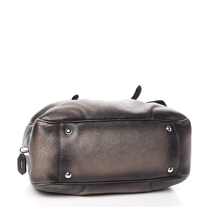 Prada Vitello Daino Antik Bauletto Tote Piombo 4 of 12