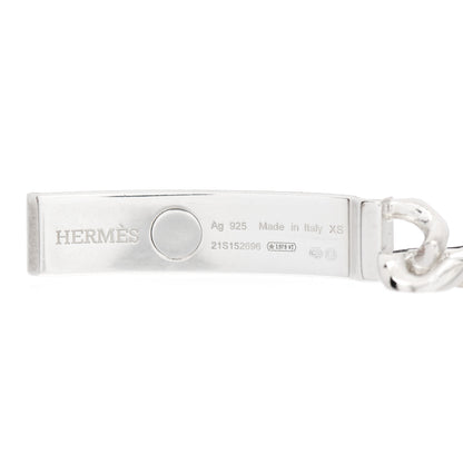 Hermes Sterling Silver TPM Kelly Gourmette Bracelet XS 3 of 4
