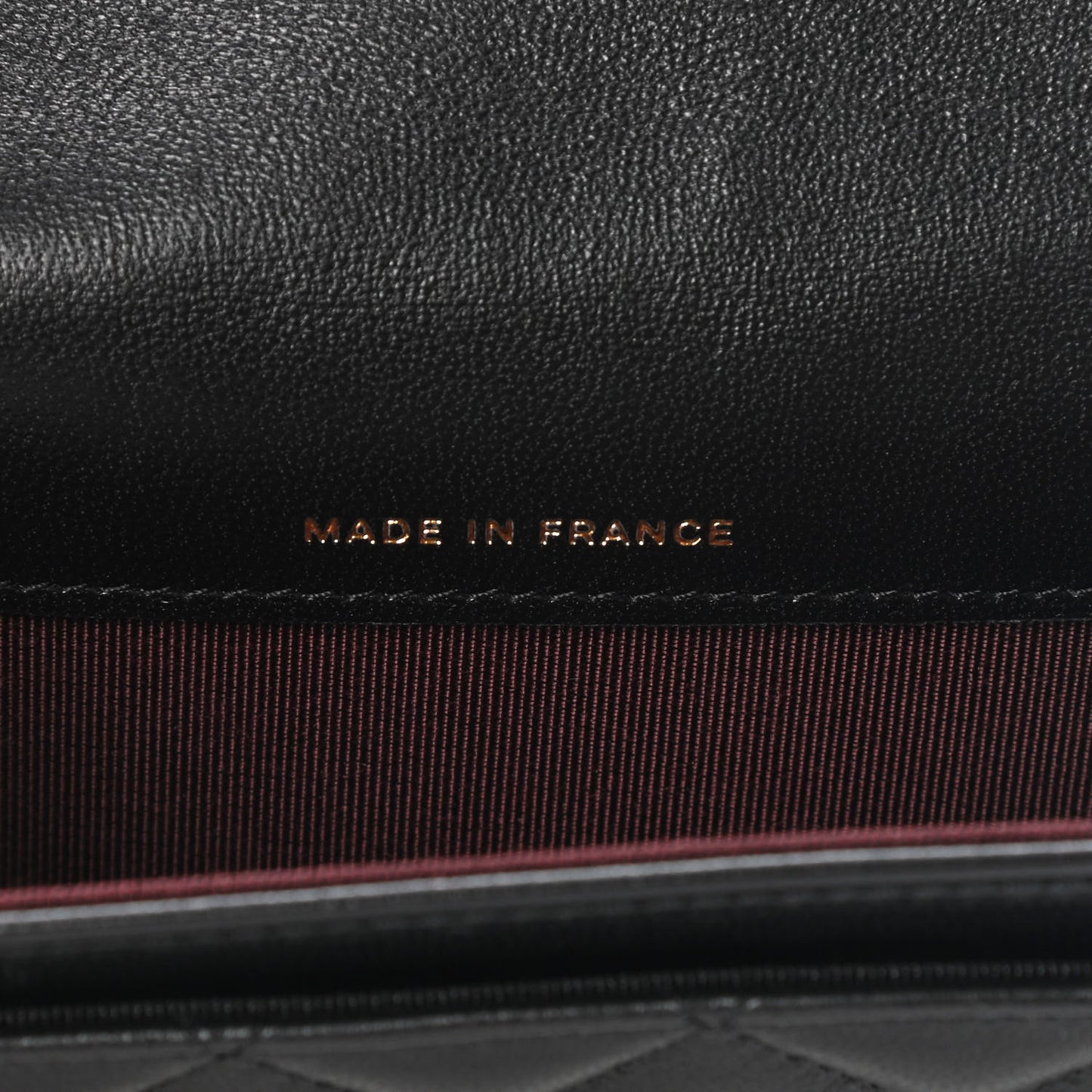 Lambskin Quilted Flap Card Holder Wallet Black