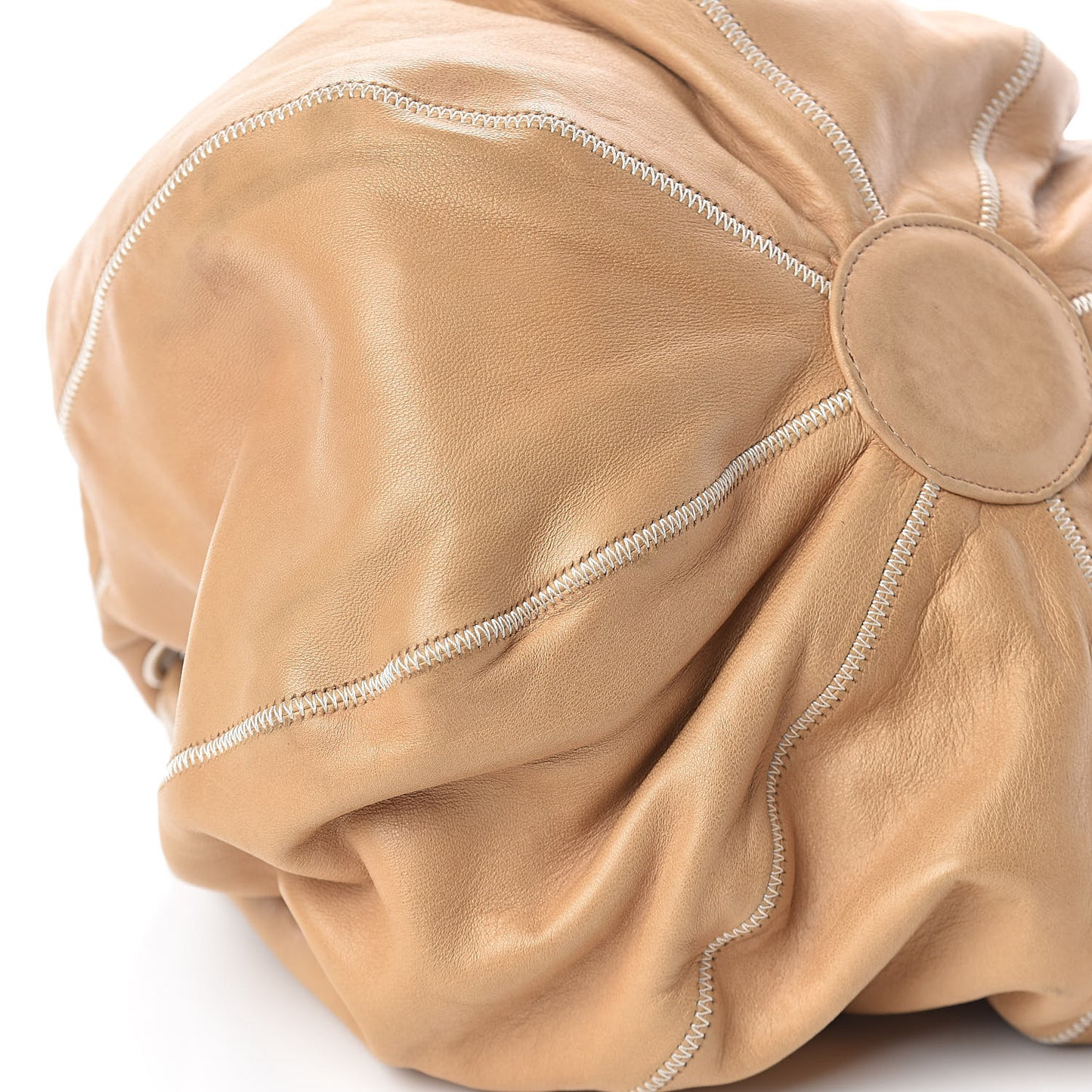 Lambskin Satin Reversible Sac Cordon Beige