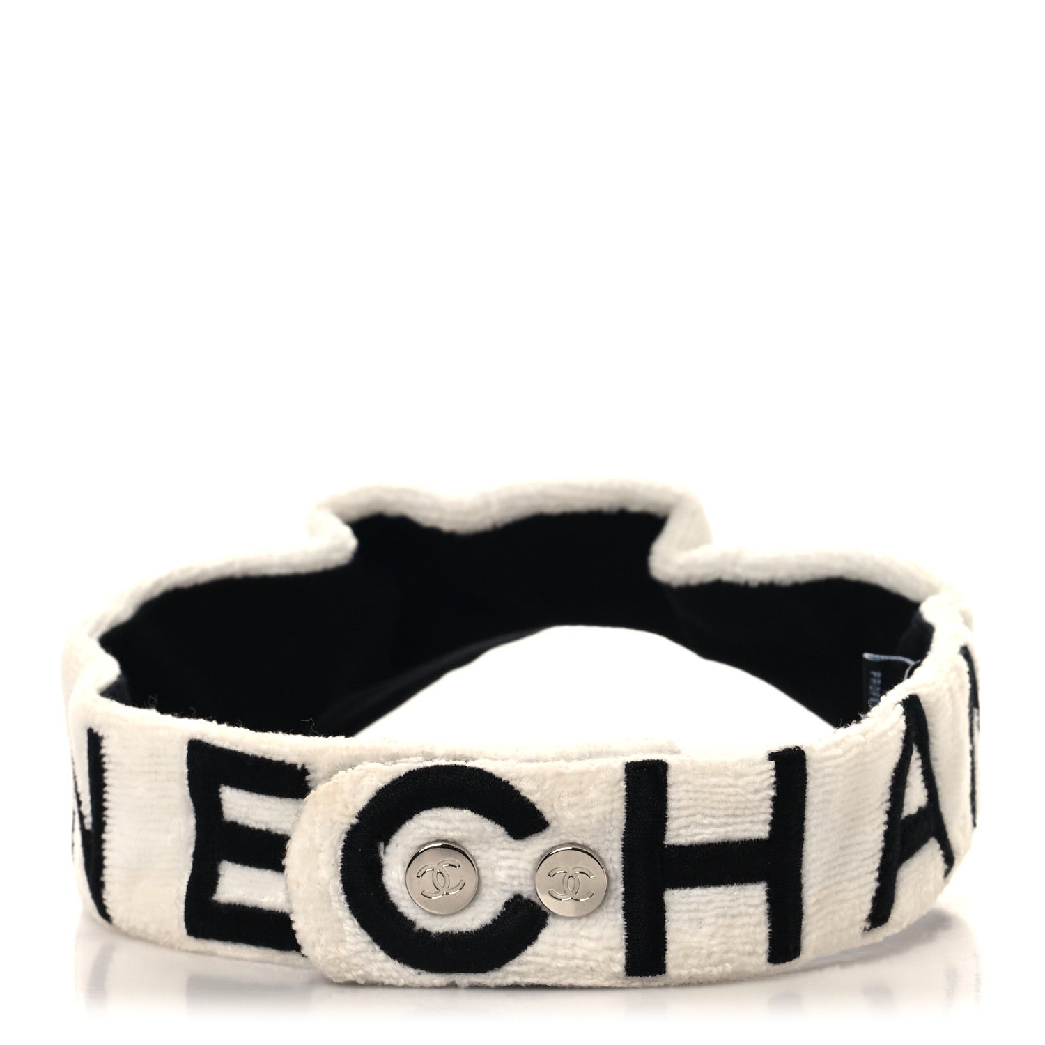 Chanel Terry Cotton Logo CC Visor  Ecru White 5 of 8
