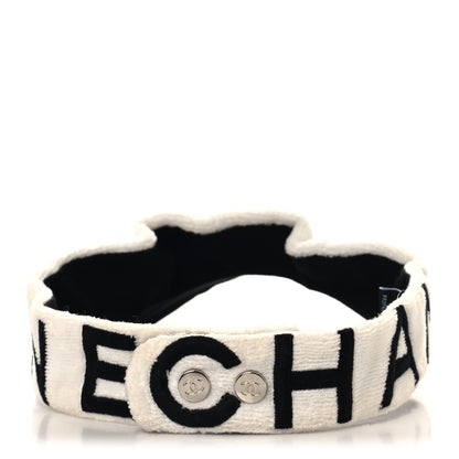 Chanel Terry Cotton Logo CC Visor  Ecru White 5 of 8