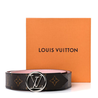 Louis Vuitton Monogram Epi 35mm LV Circle Reversible Belt 80 32 Rose Ballerine 7 of 7