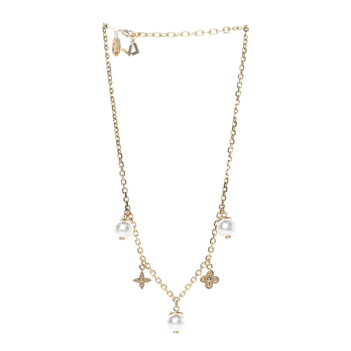 Pearl Charmy Necklace Gold