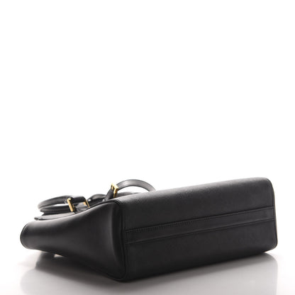 Prada Saffiano Soft Calfskin Small Zippered Tote Black 4 of 12