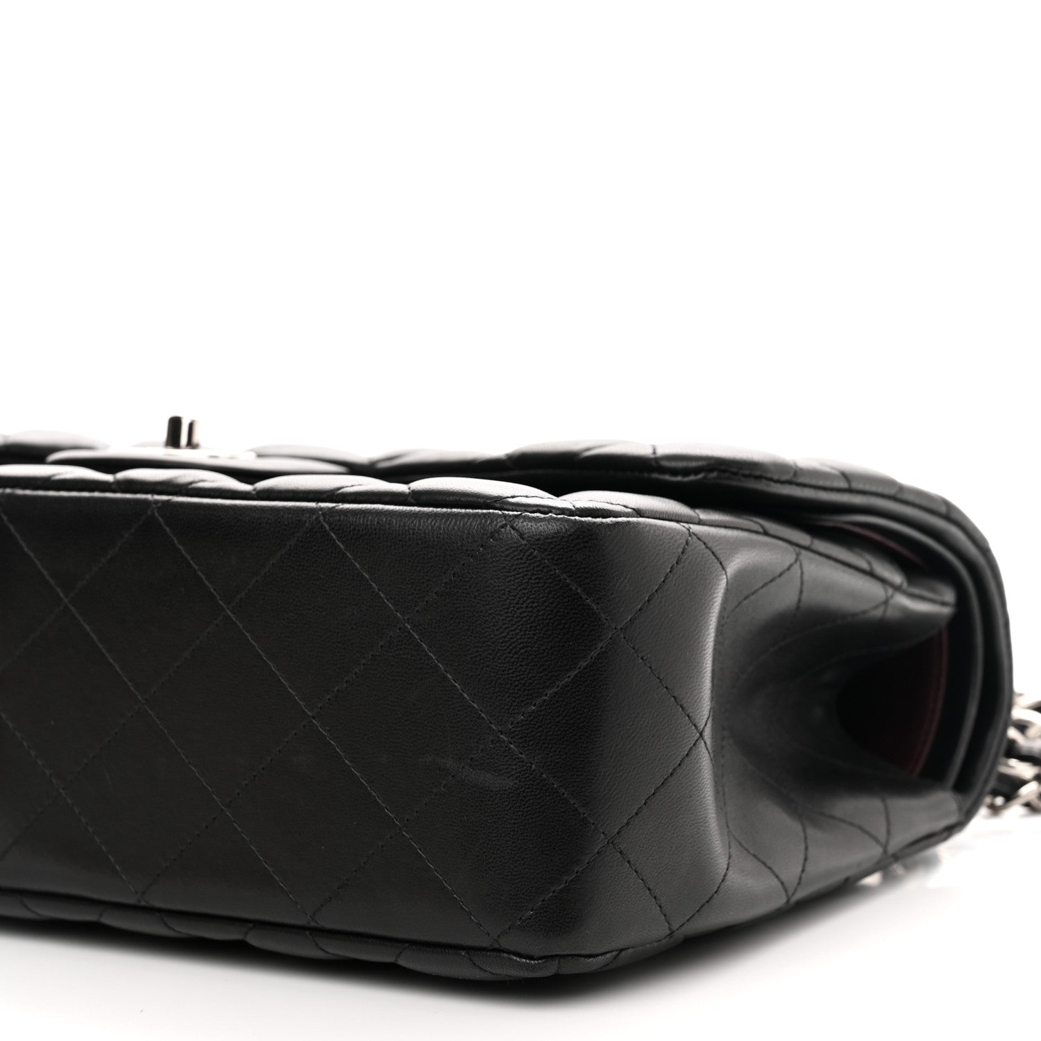 Chanel Lambskin Quilted Jumbo Double Flap Black 10 of 14