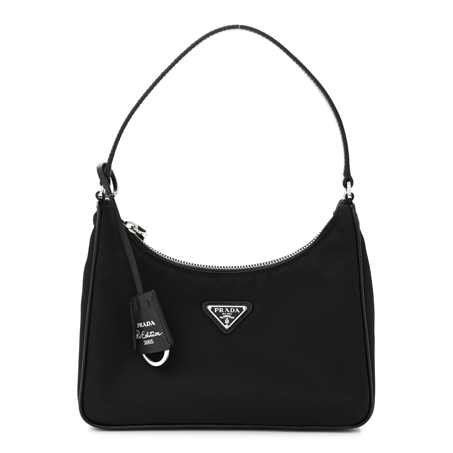 Prada Tessuto Nylon Saffiano Mini Re-Edition 2005 Bag Black 1 of 12