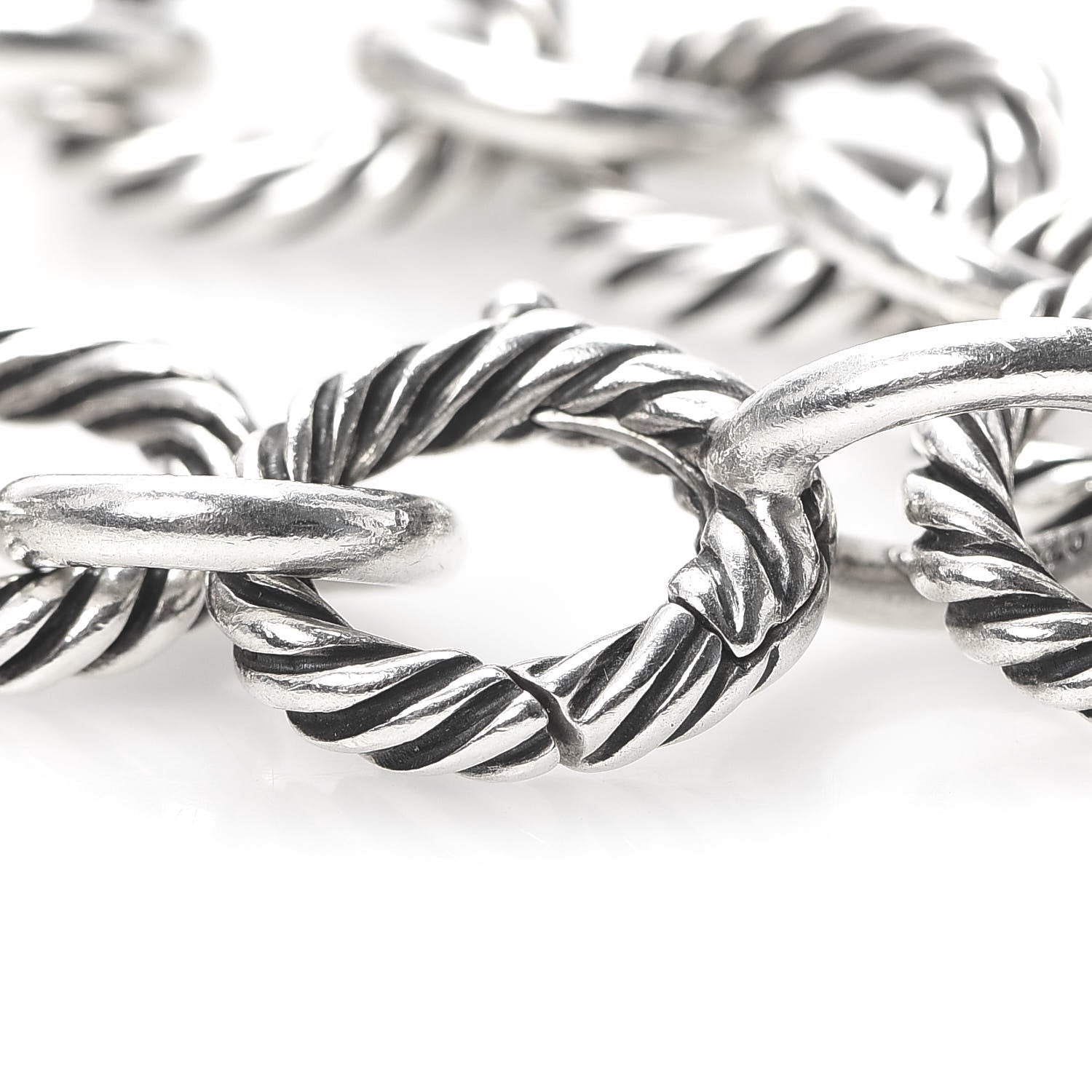 David Yurman Sterling Silver 12mm Large Oval Link Bracelet 5 of 5