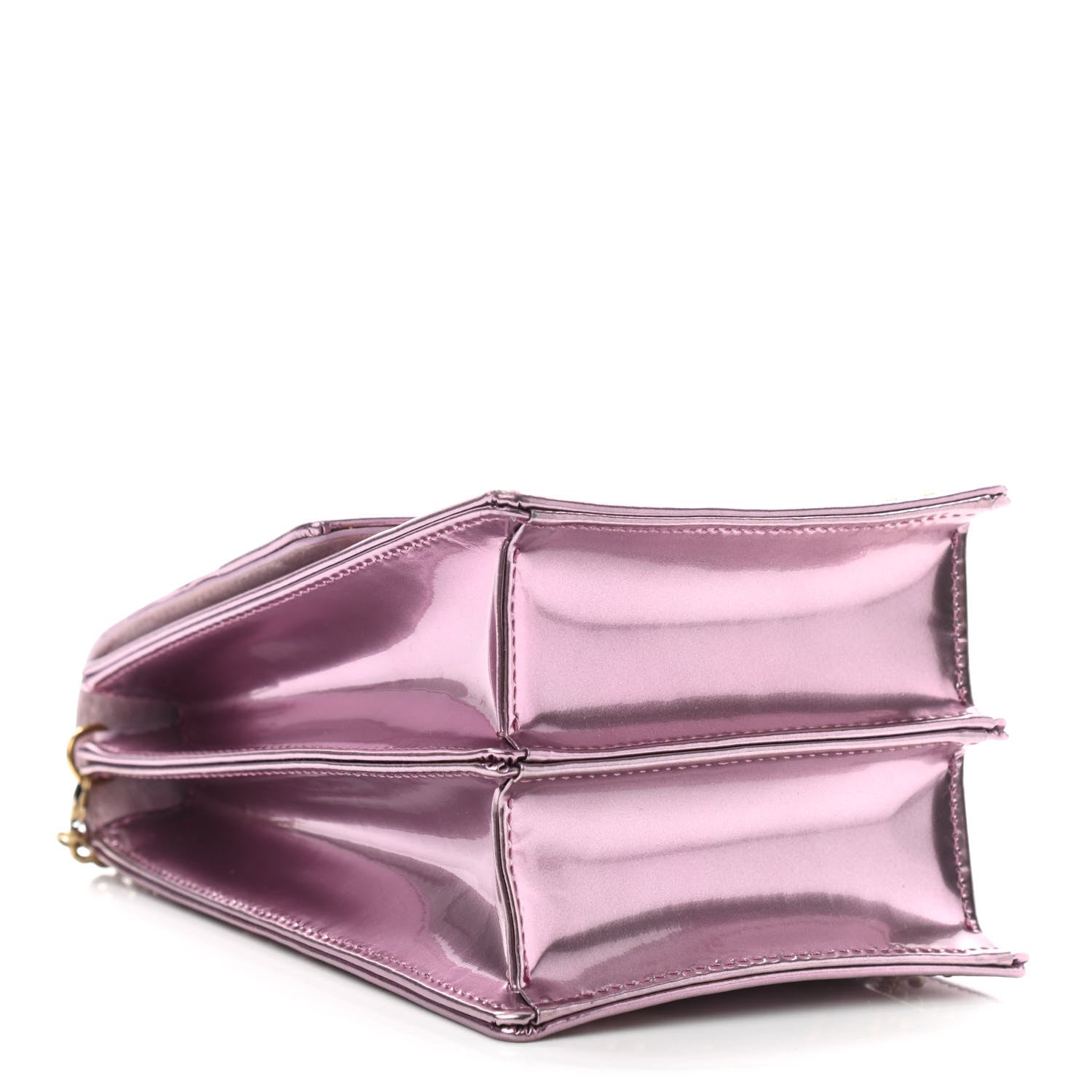 Christian Dior Metallic Calfskin Studded Vertical Diorama Pink 4 of 14