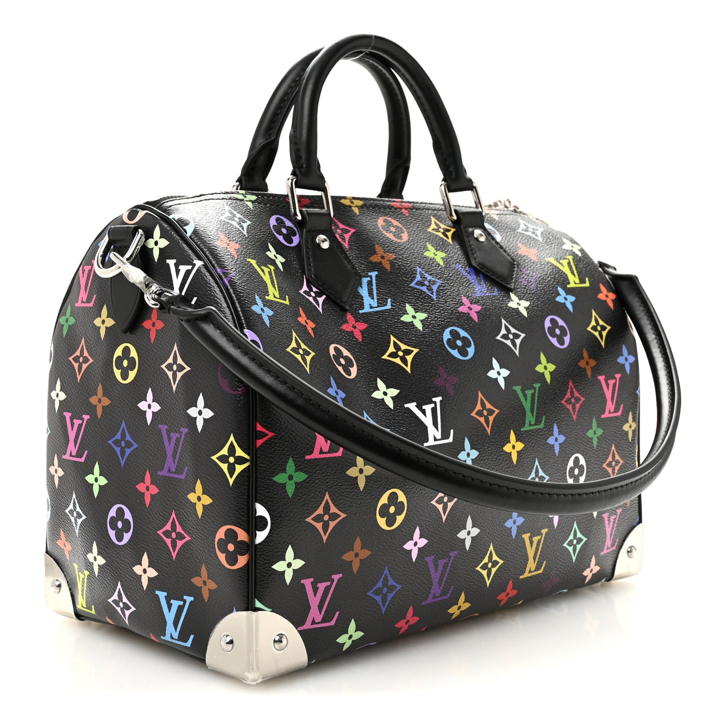 LV X TM Monogram Multicolor Speedy Soft 30 Black