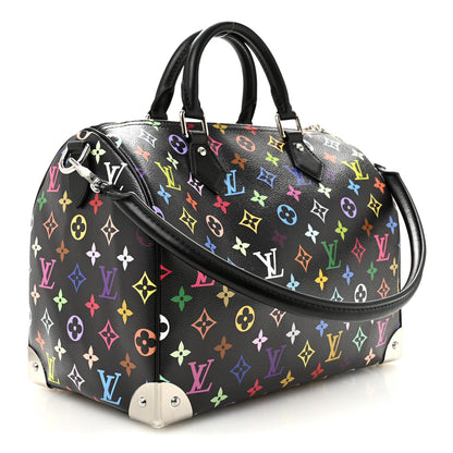 Louis Vuitton LV X TM Monogram Multicolor Speedy Soft 30 Black 3 of 9
