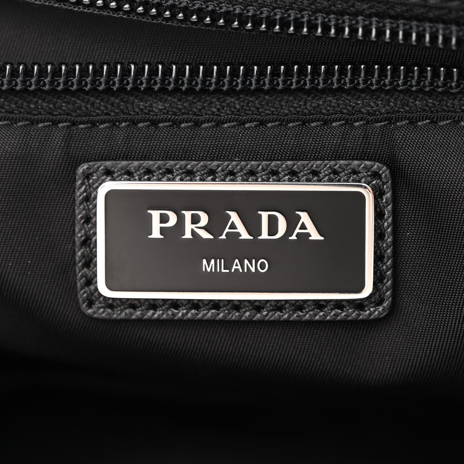 Prada Tessuto Nylon Saffiano Belt Bag Black 7 of 12