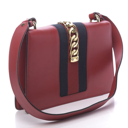 Gucci Calfskin Small Sylvie Shoulder Bag Hibiscus Red 5 of 15