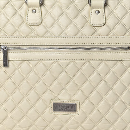 Chanel Aged Calfskin Quilted Paris New York PNY Laptop Bag Ivory 22 of 22