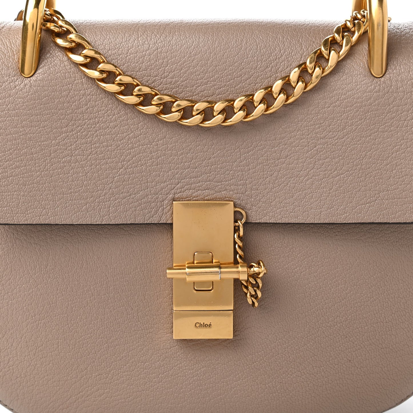 Grained Lambskin Drew Shoulder Bag Motty Grey