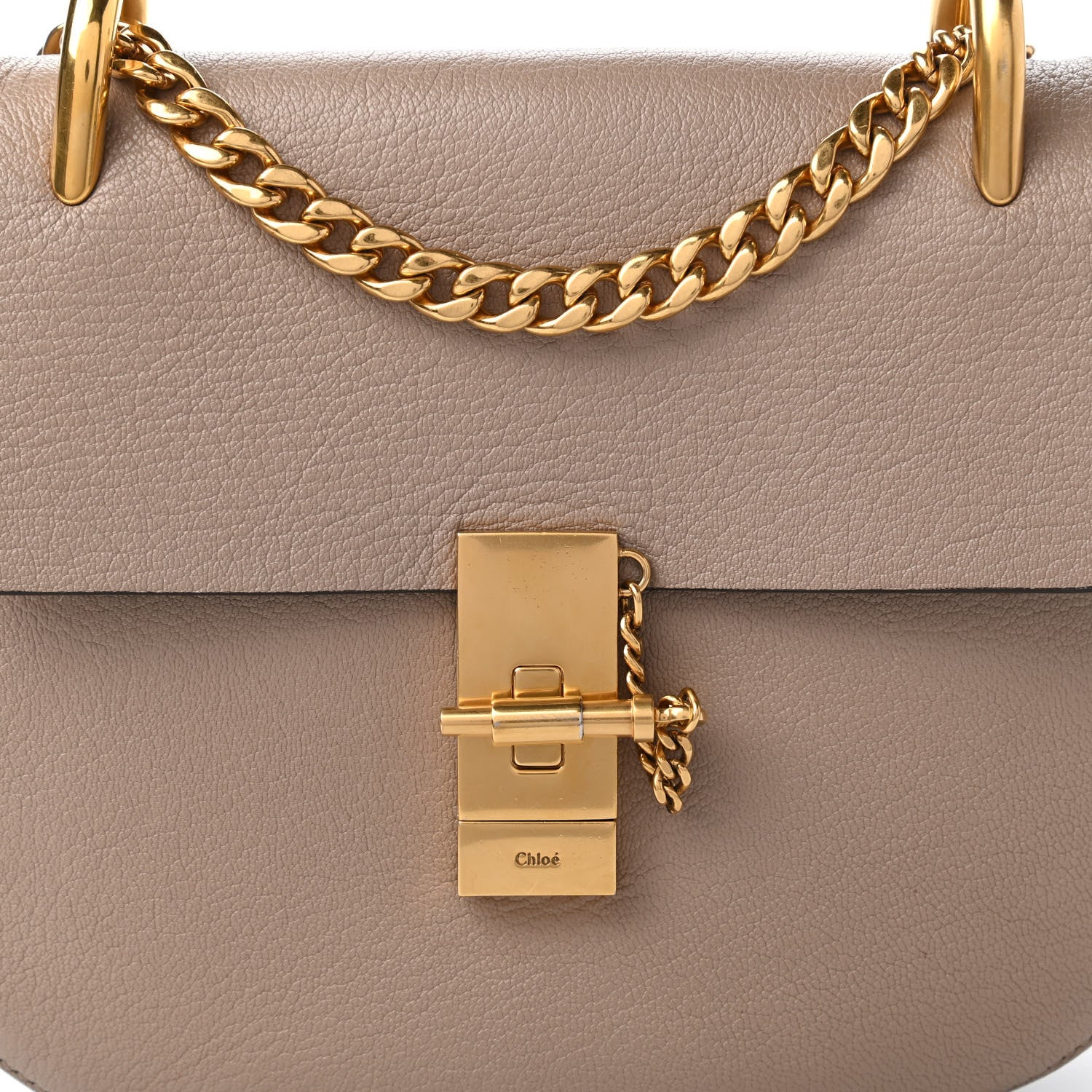 Chloe Grained Lambskin Drew Shoulder Bag Motty Grey 10 of 11