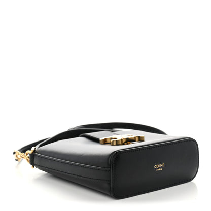 Celine Smooth Calfskin Triomphe Mini Bucket Bag Black 4 of 9