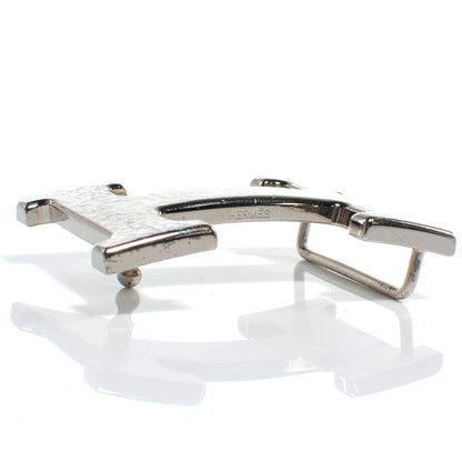 Hermes 32mm Palladium H Belt Buckle Martelee Silver 3 of 4
