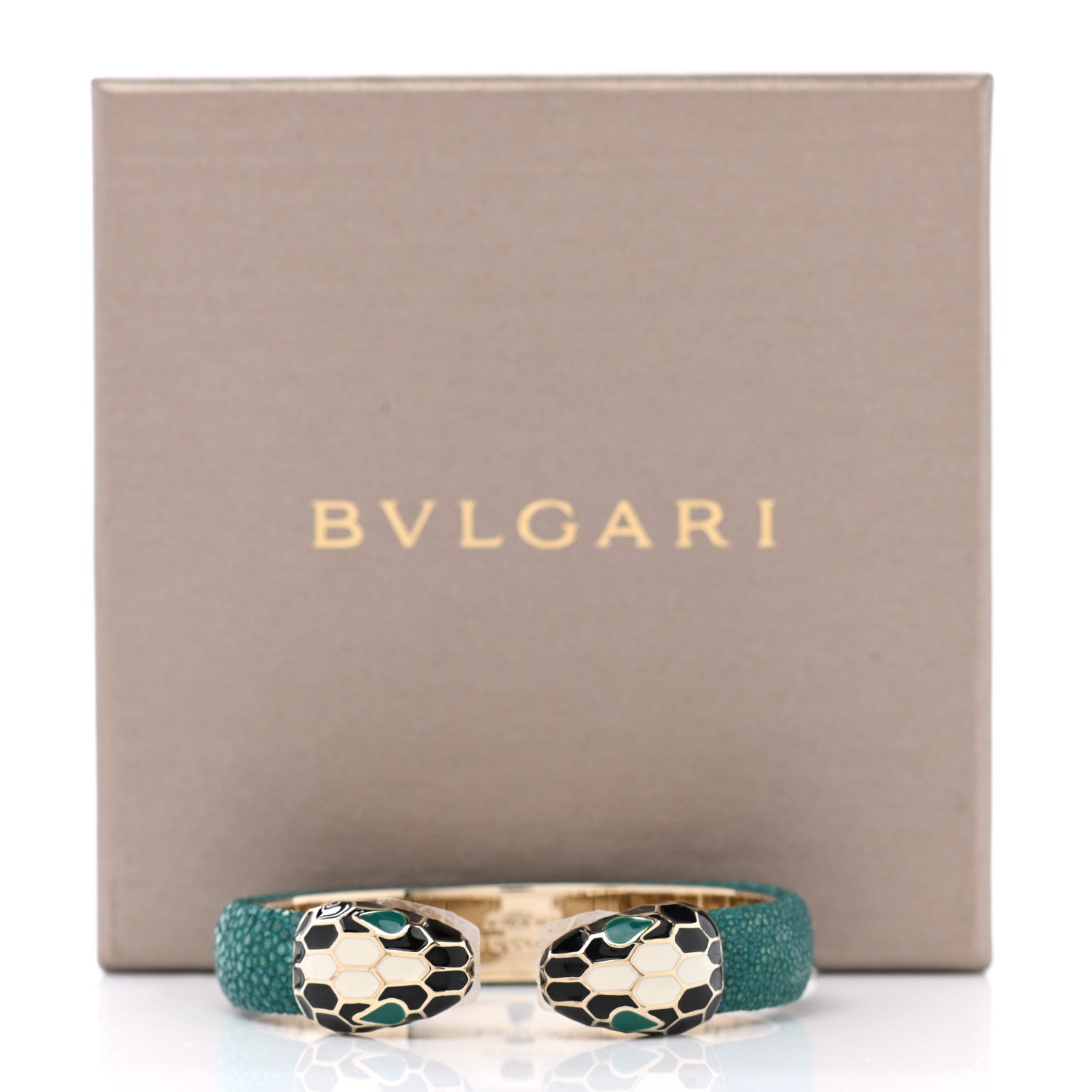Bulgari Galuchat Serpenti Forever Bracelet Green 6 of 6