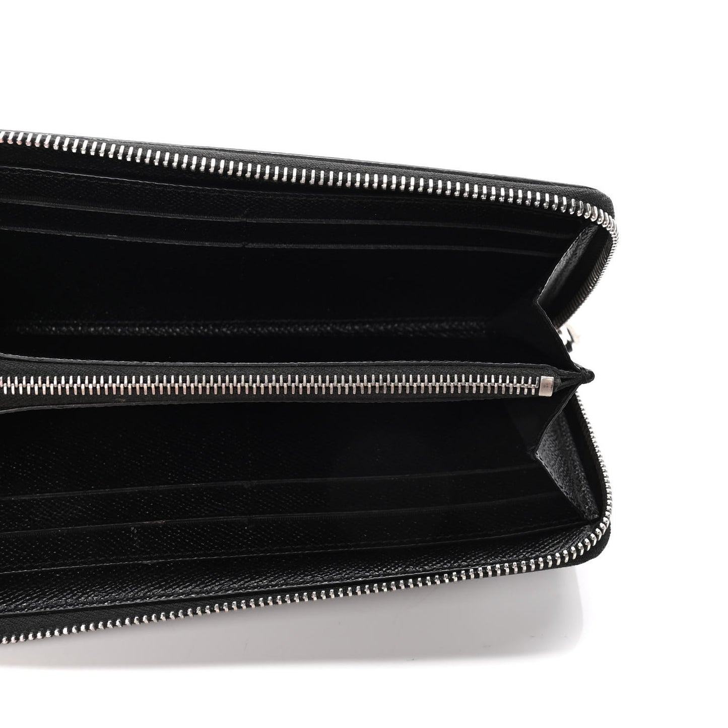 Textured Coated Canvas Pandora Zip Around Wallet Black